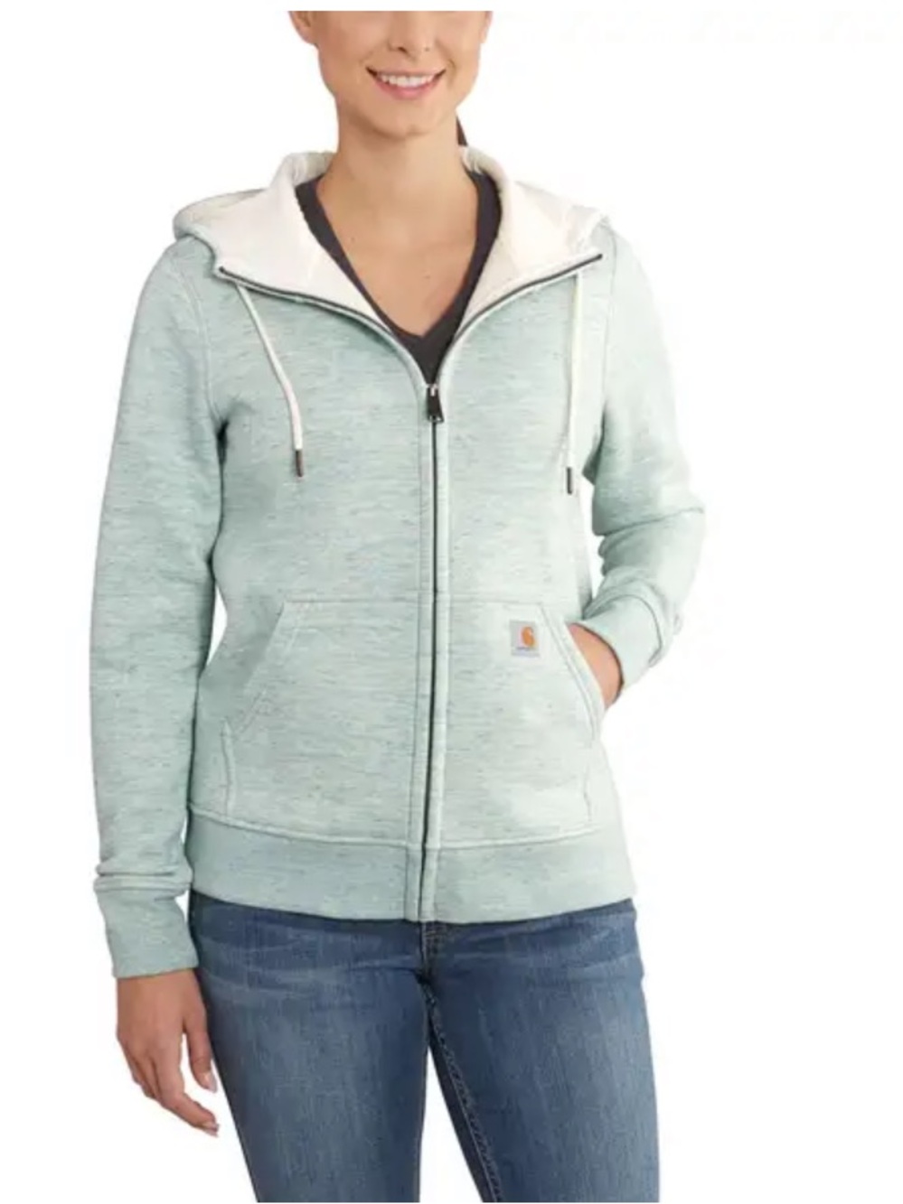Carhartt Women's Clarksburg Full-Zip Hoodie in Sea Glass